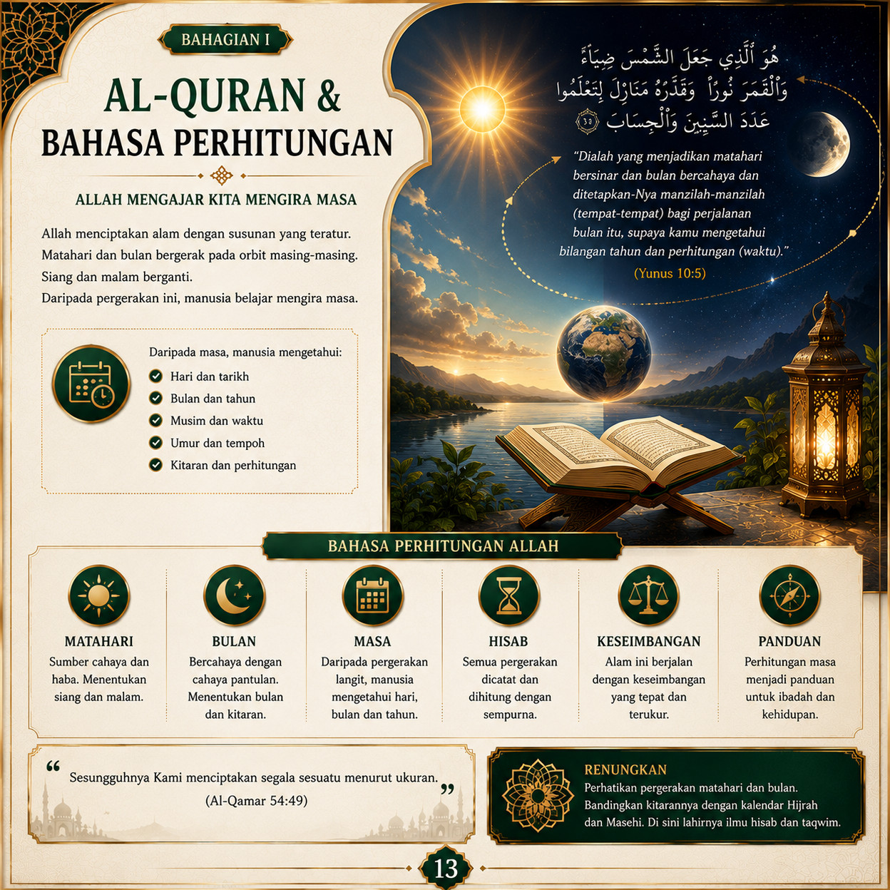 Muka 13 — Al-Quran & Bahasa Perhitungan — Mengira Masa
