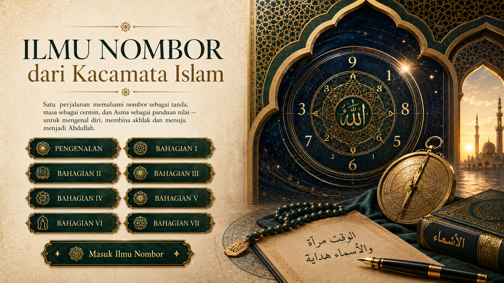 ILMU NOMBOR dari Kacamata Islam — Pengenalan dan Bahagian I hingga VII