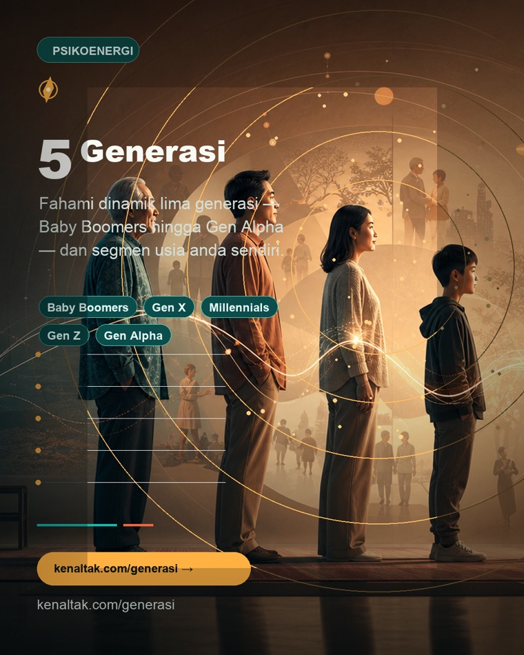 Psikoenergi 5 Generasi — Baby Boomers hingga Gen Alpha
