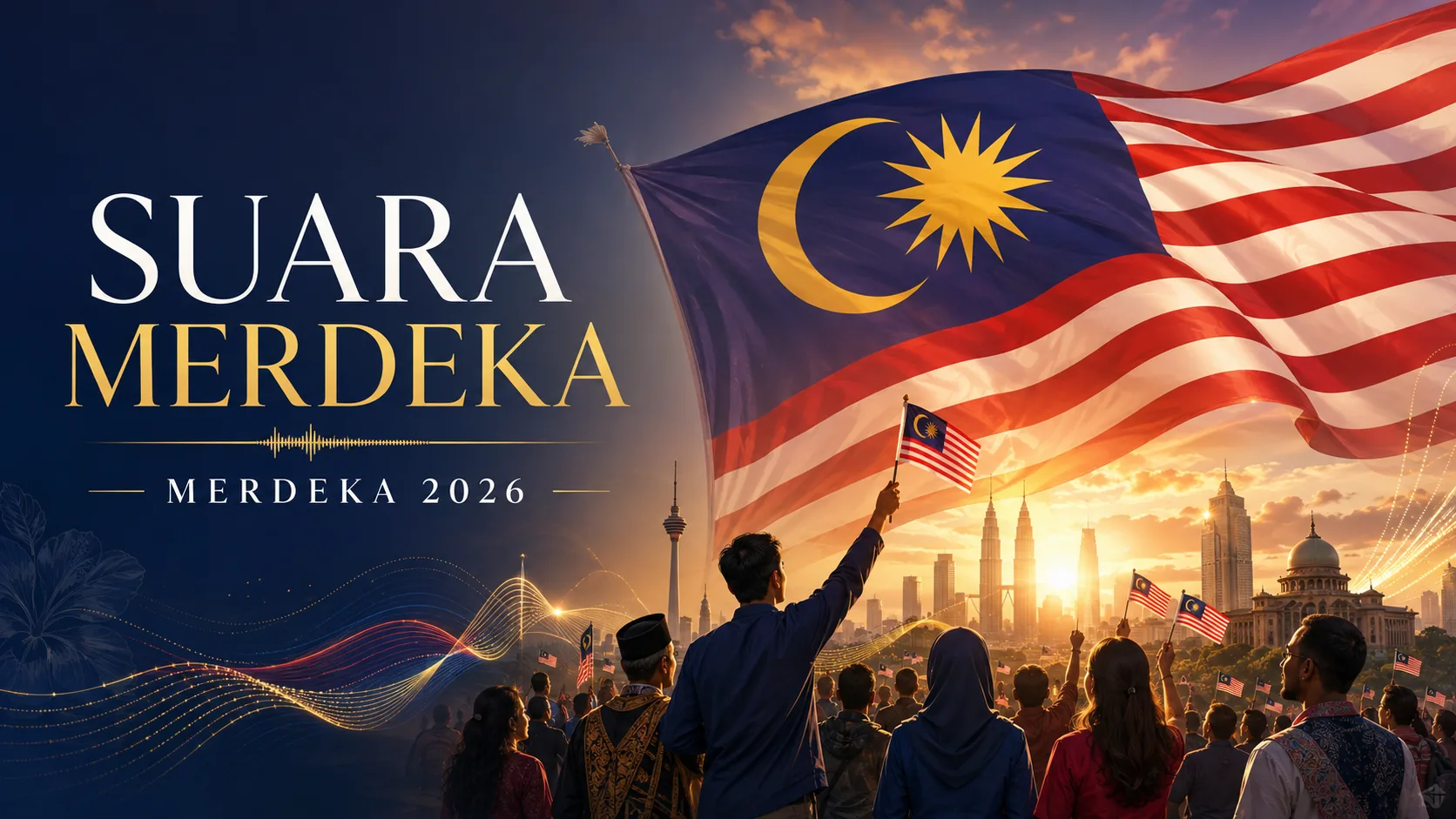 Suara Merdeka 2026 — Jalur Gemilang, rakyat Malaysia dan panorama kota
